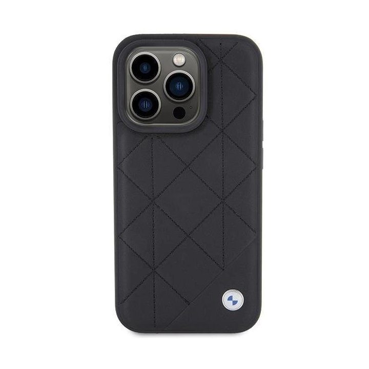iPhone 15 Pro Max - juodas BMW odinis dygsniuotas dėklas