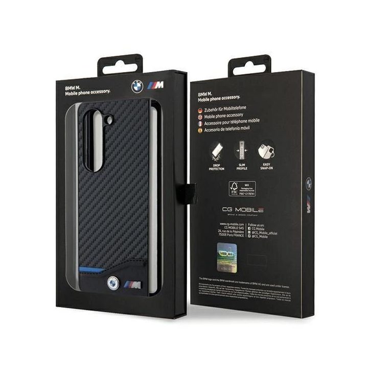 Samsung Galaxy Z Fold 5 - juodas BMW odinis anglies dvideginio dėklas