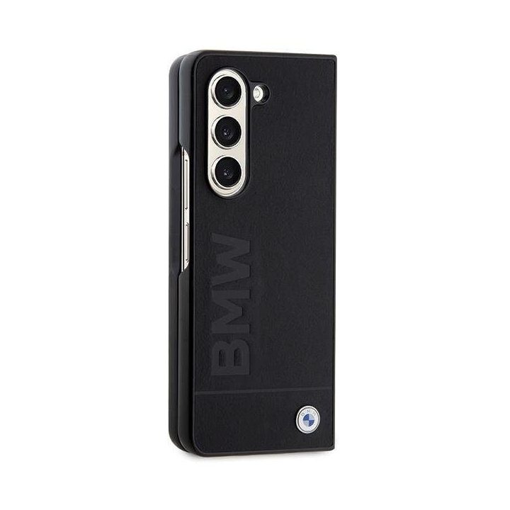Samsung Galaxy Z Fold 5 - juodas BMW Signature Logo Imprint dėklas, skirtas