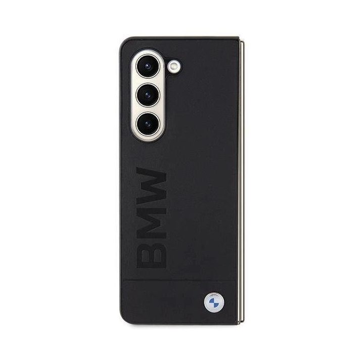 Samsung Galaxy Z Fold 5 - juodas BMW Signature Logo Imprint dėklas, skirtas