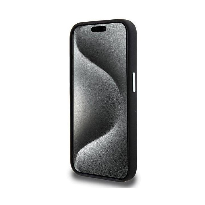 iPhone 15 Pro - juodas BMW Signature Liquid Silicone MagSafe dėklas