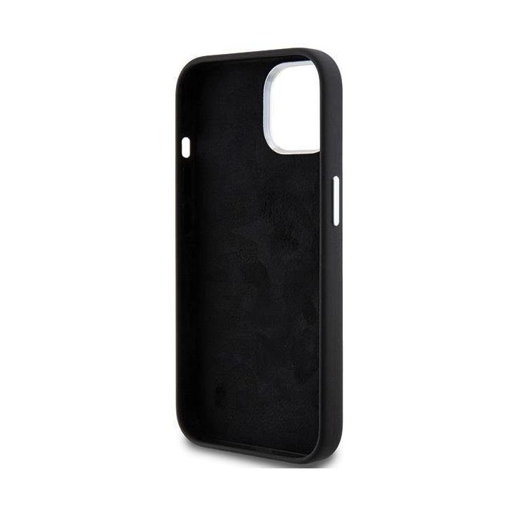 iPhone 15 - juodas BMW Signature Liquid Silicone MagSafe dėklas