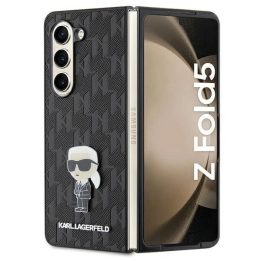 Samsung Galaxy Z Fold 5 - juodas Karl Lagerfeld Saffiano Monogram Ikonik Pin dėklas