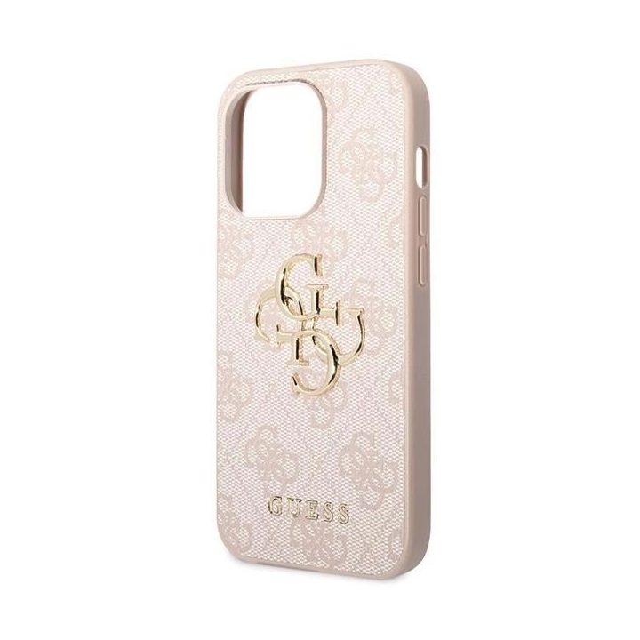 iPhone 15 Pro - rožinis Guess 4G Big Metal Logo dėklas