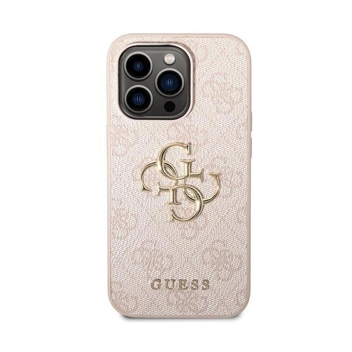 iPhone 15 Pro - rožinis Guess 4G Big Metal Logo dėklas