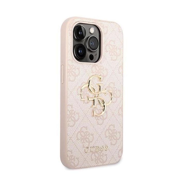 iPhone 15 Pro - rožinis Guess 4G Big Metal Logo dėklas