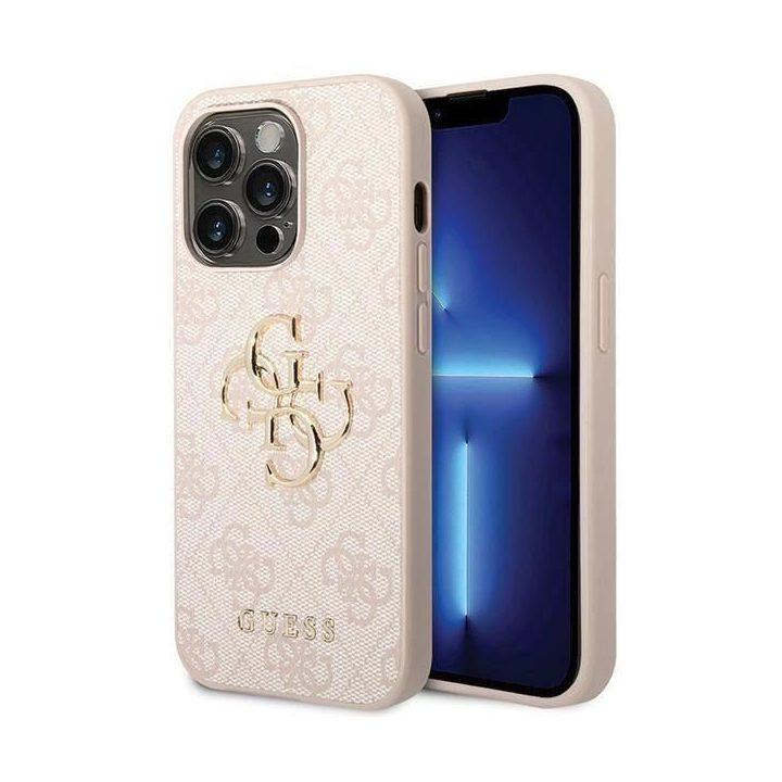 iPhone 15 Pro - rožinis Guess 4G Big Metal Logo dėklas