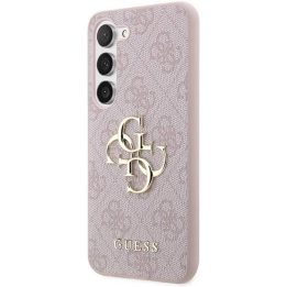 S23 S911 rožinės/rožinės spalvos deklas 4G su dideliu metaliniu logotipu Guess GUHCS23S4GMGPI