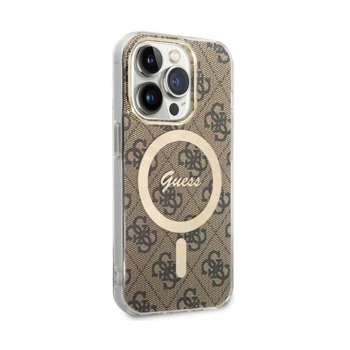 iPhone 14 Pro 6.1 rudos/rudos spalvos Guess GUHMP14LH4STW deklas 4G MagSafe