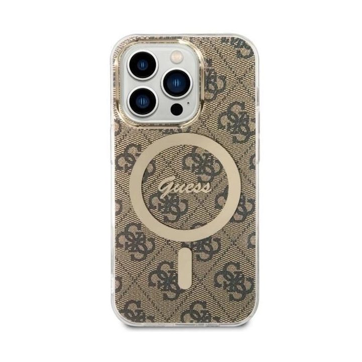 iPhone 14 Pro 6.1 rudos/rudos spalvos Guess GUHMP14LH4STW deklas 4G MagSafe