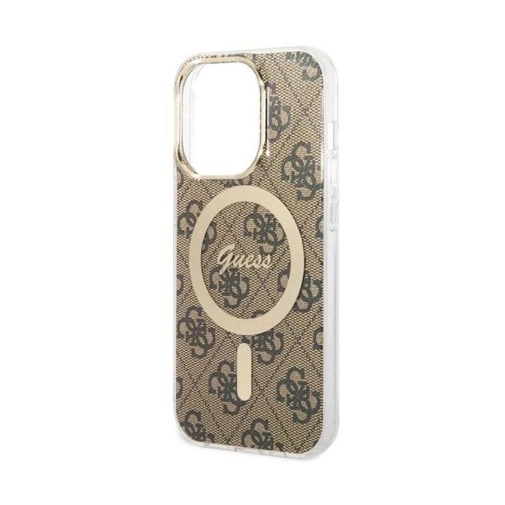 iPhone 14 Pro 6.1 rudos/rudos spalvos Guess GUHMP14LH4STW deklas 4G MagSafe