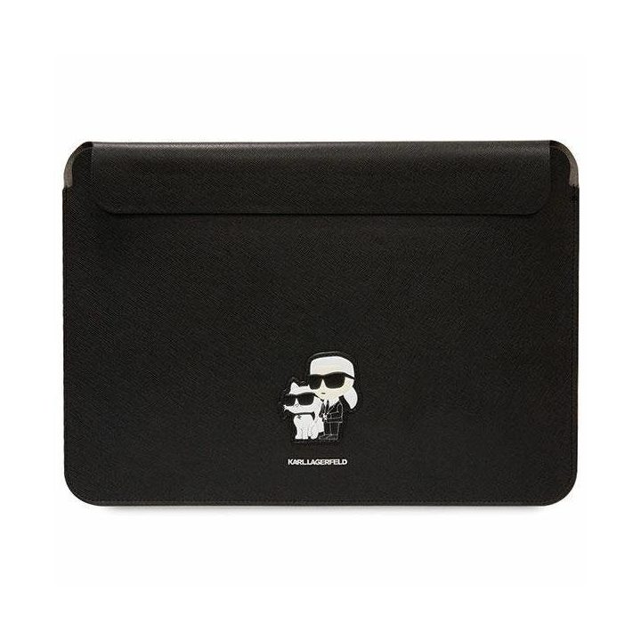 Karl Lagerfeld nešiojamojo kompiuterio ar planšetinio kompiuterio dėklas KLCS14SAKCPMK 14 juoda/juoda Saffiano Karl&Choupette