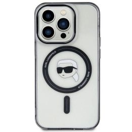 iPhone 15 Plus 6,7 Karl Lagerfeld KLHMP15MHKHNOTK permatomas deklas IML Karl`s Head MagSafe