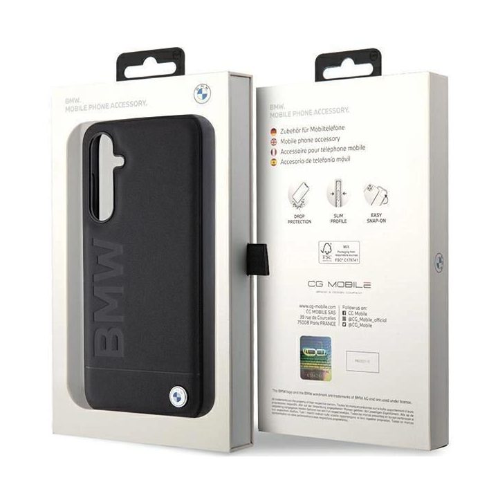 Samsung Galaxy S23 FE S711 BMW BMHCS23FESLLBK S23 FE S711 juoda/juoda oda Karštas antspaudas