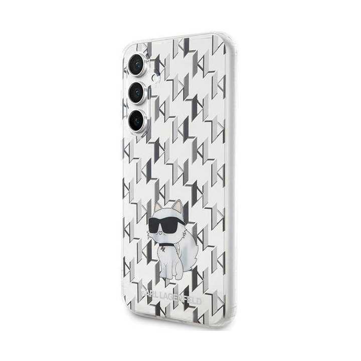 Samsung Galaxy S23 FE S711 Karl Lagerfeld KLHCS23FEHNCMKLT S23 FE S711 skaidrus deklas Monogram Choupette