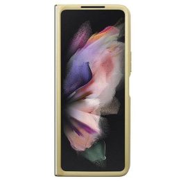 Samsung Galaxy Z Fold 5 - aukso spalvos Guess Glitter Script dėklas, skirtas
