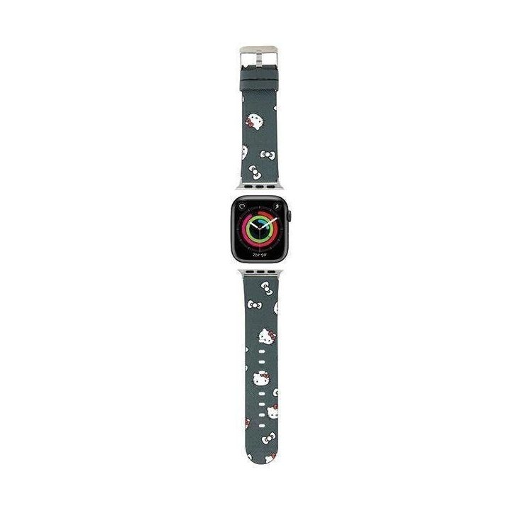 Hello Kitty galvutės ir lankelių modelio dirželis Apple Watch 38/40/41 mm - Juodas