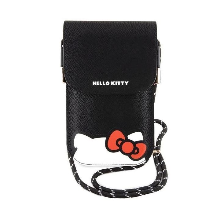 Hello Kitty odinis krepšys Hiding Kitty Cord - juodas