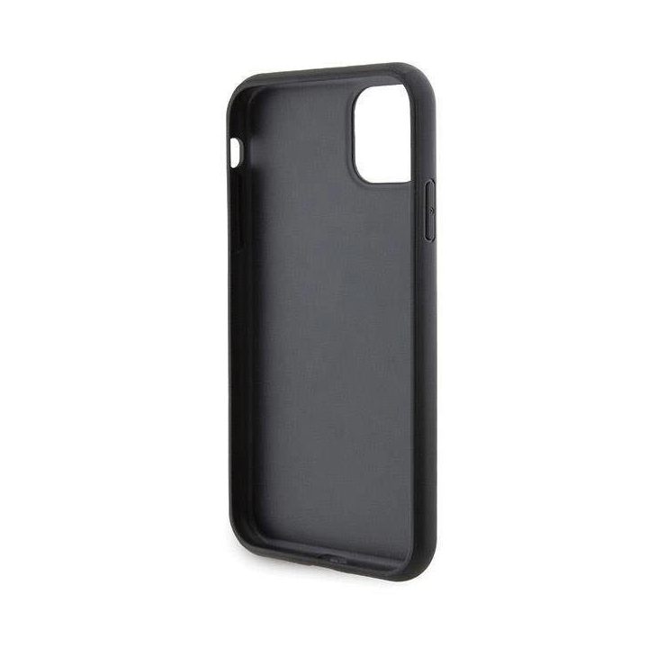 iPhone 11 / Xr - juodas Karl Lagerfeld Gripstand Saffiano Choupette Pins dėklas