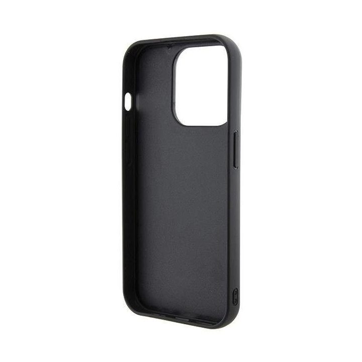 iPhone 13 Pro / 13 - juodas Karl Lagerfeld Gripstand Saffiano Karl&Choupette Pins dėklas