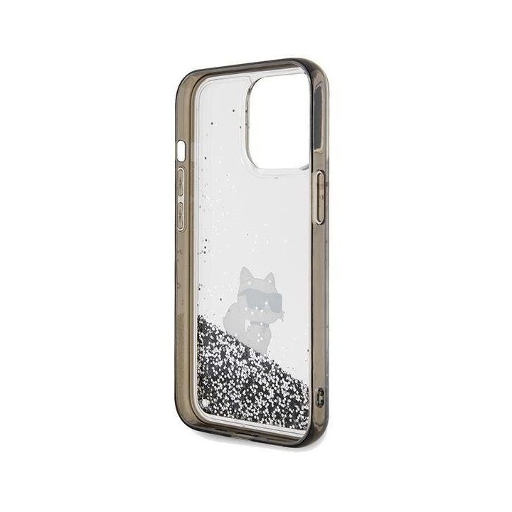 iPhone 13 Pro / 13 - skaidrus Karl Lagerfeld Liquid Glitter Choupette dėklas