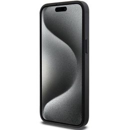 iPhone 13 Pro Max - juodas Karl Lagerfeld Gripstand Saffiano Choupette Pins dėklas
