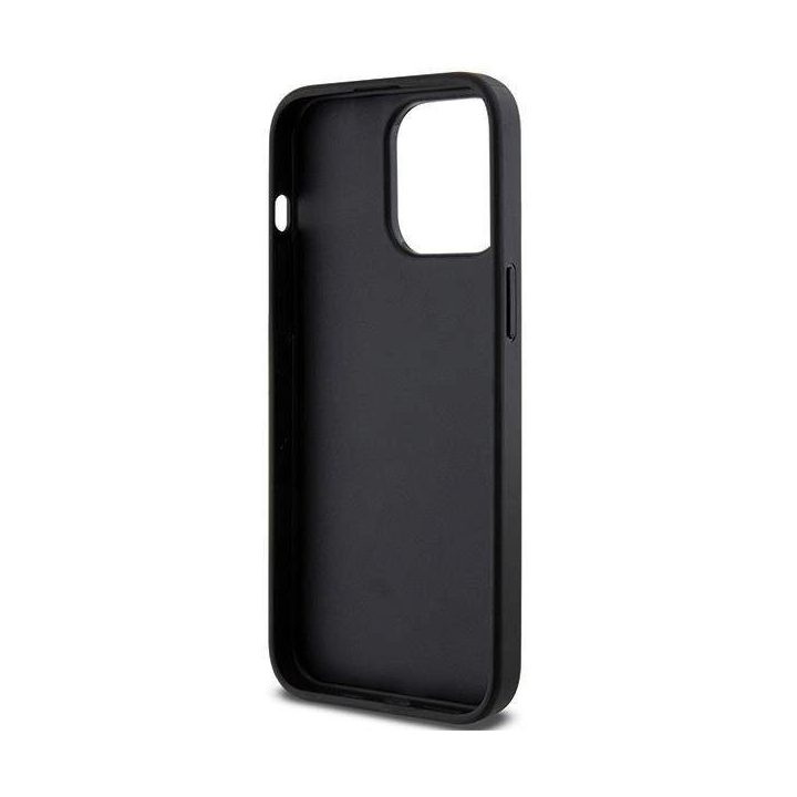 iPhone 13 Pro Max - juodas Karl Lagerfeld Gripstand Saffiano Choupette Pins dėklas