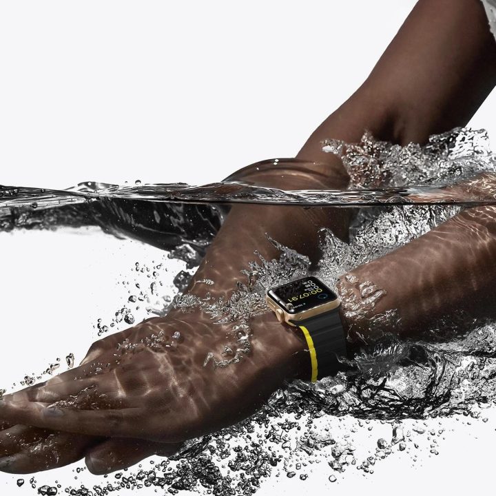 Magnetinis Apple Watch SE , 9, 8, 7, 6, 5, 4, 3, 2, 1 (41, 40, 38 mm) dirželis (LD versija) - juodai geltonas