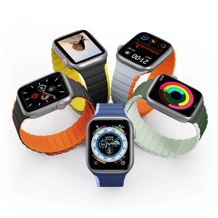Magnetinis Apple Watch SE , 9, 8, 7, 6, 5, 4, 3, 2, 1 (41, 40, 38 mm) dirželis (LD versija) - juodai geltonas