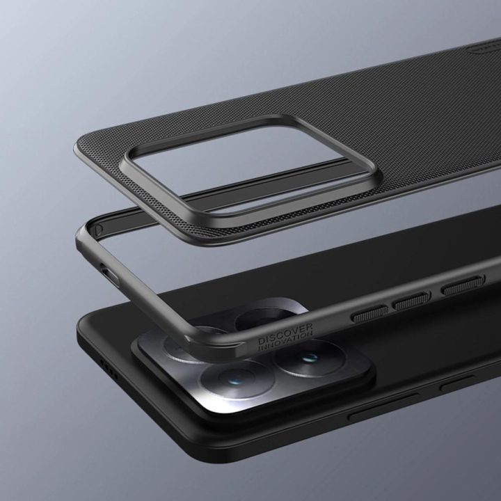 Xiaomi 14 Pro - juodas Nillkin Super Frosted Shield Pro sustiprintas dėklas