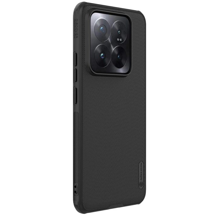 Xiaomi 14 Pro - juodas Nillkin Super Frosted Shield Pro sustiprintas dėklas