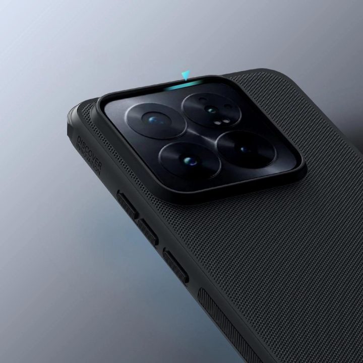 Xiaomi 14 Pro - juodas Nillkin Super Frosted Shield Pro sustiprintas dėklas