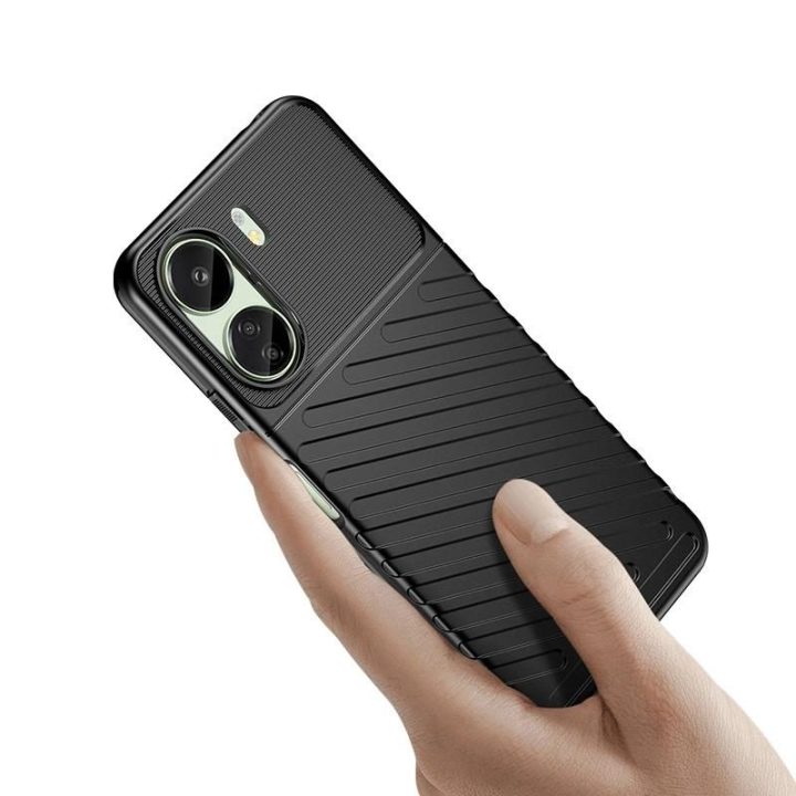 Xiaomi Redmi 13c - juodas Šarvuotas Thunder dėklas,