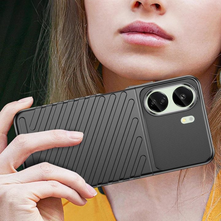 Xiaomi Redmi 13c - juodas Šarvuotas Thunder dėklas,