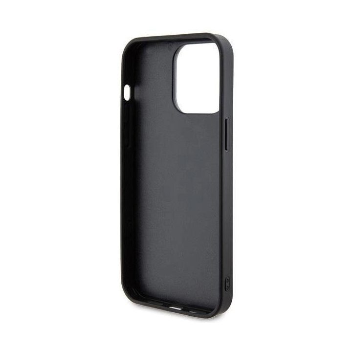 iPhone 15 Pro - geltonas Guess Rhinestone Metal Logo dėklas
