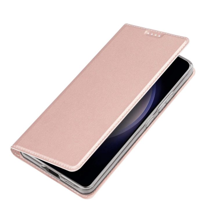 Skin Pro dėklas Samsung S24+ su atvartu - rožinis