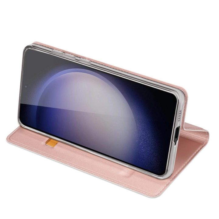 Skin Pro dėklas Samsung S24+ su atvartu - rožinis