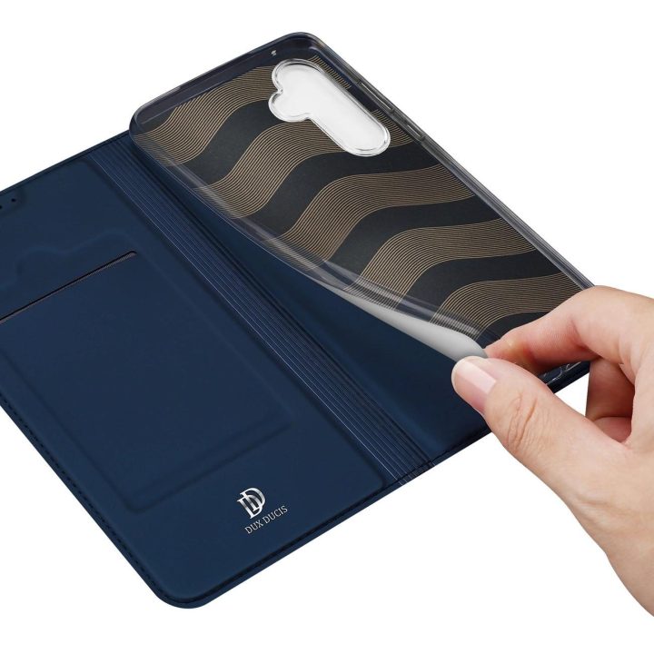 Skin Pro dėklas Samsung A35 5G su atvartu - mėlynas