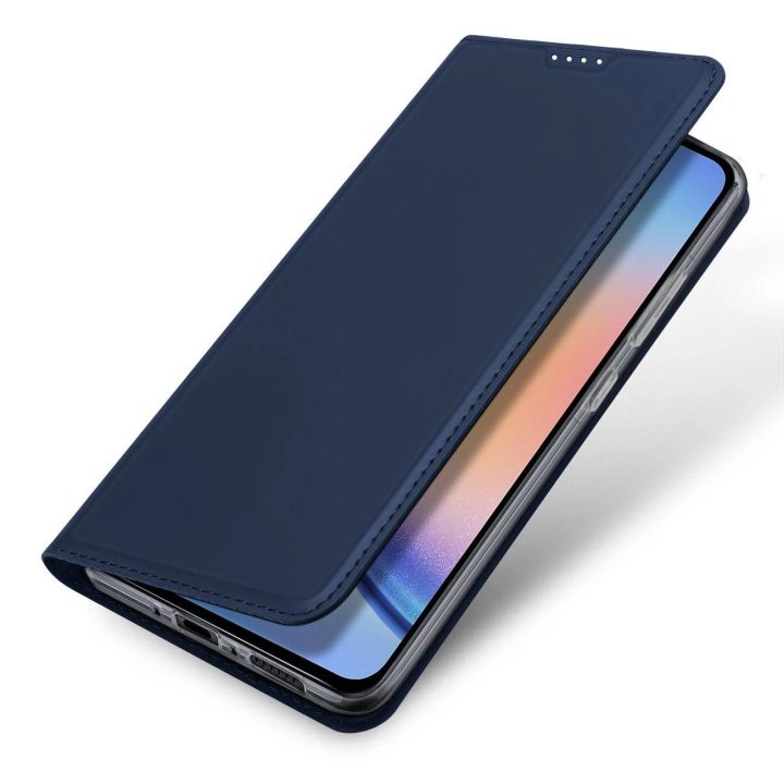 Skin Pro dėklas Samsung A35 5G su atvartu - mėlynas