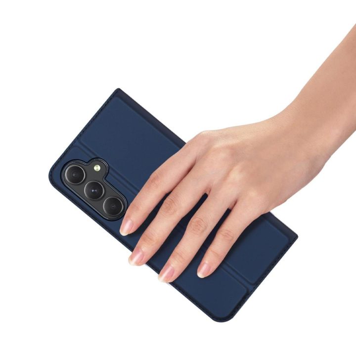 Skin Pro dėklas Samsung A35 5G su atvartu - mėlynas