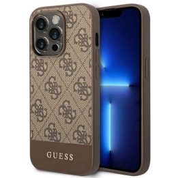 Guess GUHCP14LG4GLBR iPhone 14 Pro 6,1 brązowy/brown deklas 4G Stripe Collection