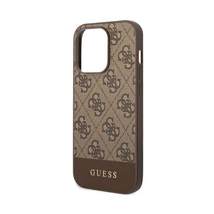 Guess GUHCP14LG4GLBR iPhone 14 Pro 6,1 brązowy/brown deklas 4G Stripe Collection