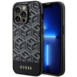 Guess iPhone 14 Pro 6,1 juodos/juodos spalvos deklas GCube Stripes MagSafe