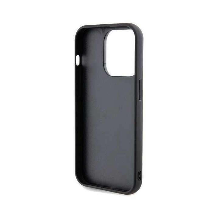 Guess Disco Metal Script dėklas iPhone 14 Pro Max - juodas
