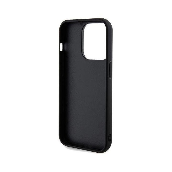 Guess Sequin Script Metalinis dėklas iPhone 14 Pro Max - juodas