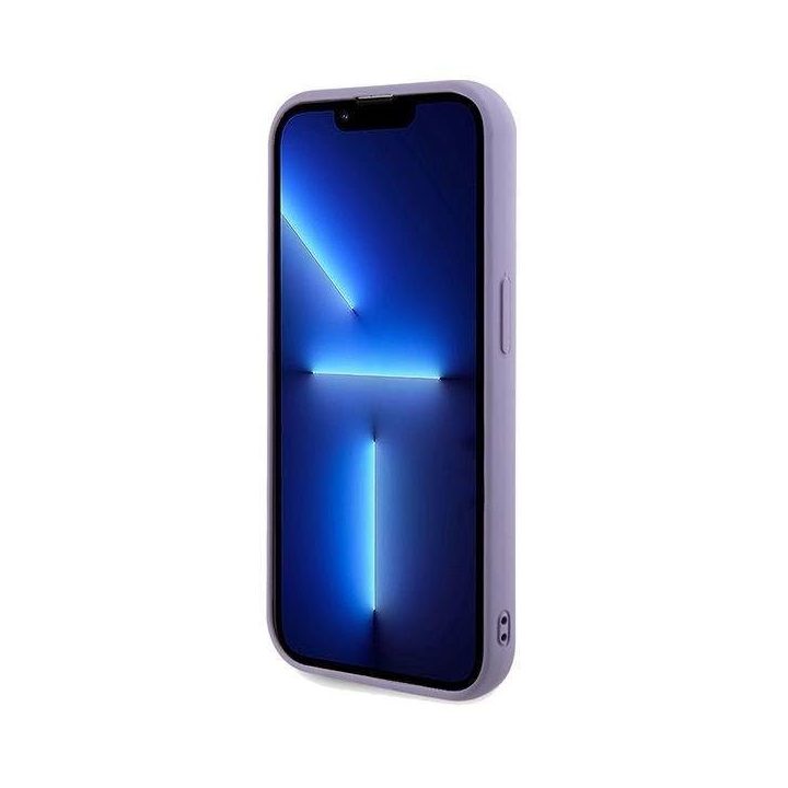 Guess Sequin Script Metalinis dėklas iPhone 14 Pro Max - violetinis