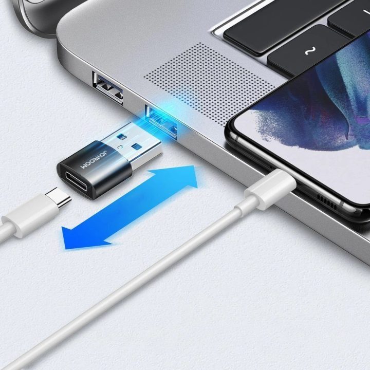 adapteris iš C tipo USB (moteriškojo) į USB (vyriškąjį) 2 vnt., juodas (S-H152 Black)