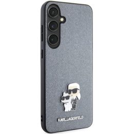 Karl Lagerfeld S24+ S926 deklas pilka/pilka Saffiano Karl & Choupette Metalinis smeigtukas