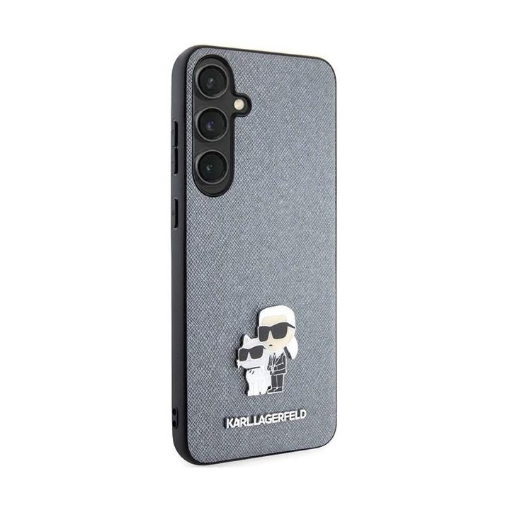 Karl Lagerfeld S24+ S926 deklas pilka/pilka Saffiano Karl & Choupette Metalinis smeigtukas