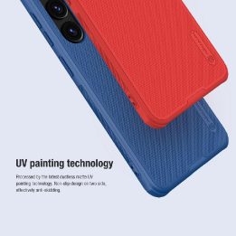 Nillkin Super Frosted Shield Pro šarvuotas dėklas Samsung Galaxy S24+ - raudonas